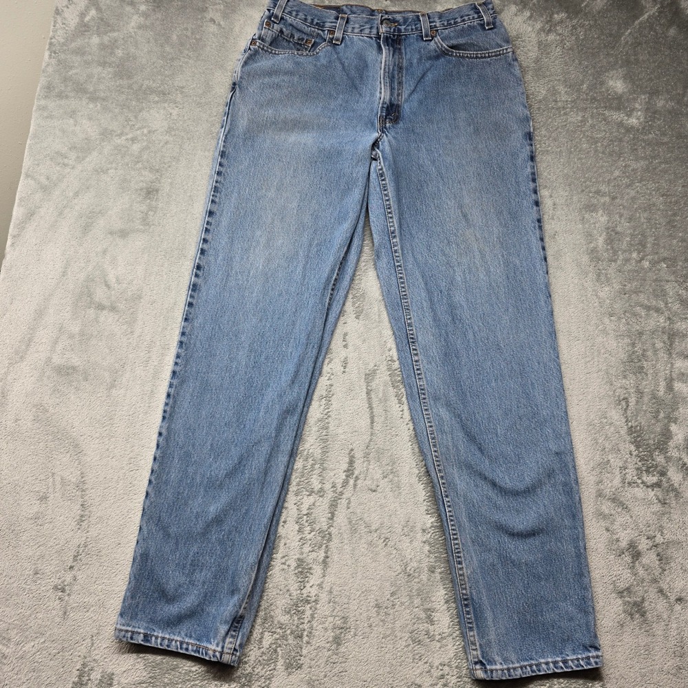 Vintage Levis 550 Relaxed Fit Jeans Mens 36x34 Light Wash Blue Denim Made in USA